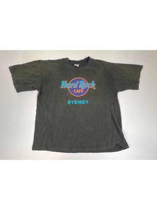 Hard Rock Cafe Tops - Vintage Hard Rock Cafe Sydney T-Shirt women's Large Black Single Stitch Cotton